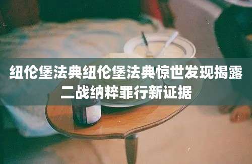 纽伦堡法典纽伦堡法典惊世发现揭露二战纳粹罪行新证据