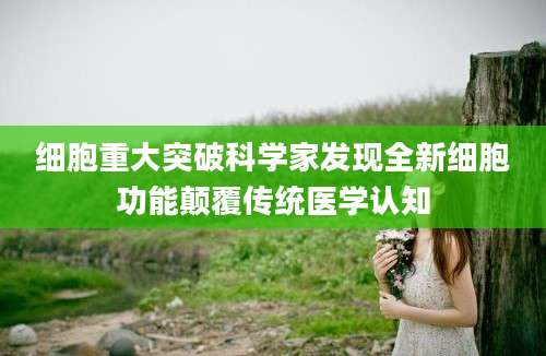细胞重大突破科学家发现全新细胞功能颠覆传统医学认知