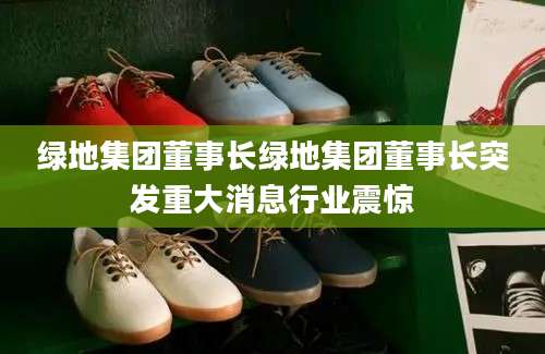 绿地集团董事长绿地集团董事长突发重大消息行业震惊