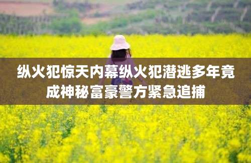 纵火犯惊天内幕纵火犯潜逃多年竟成神秘富豪警方紧急追捕