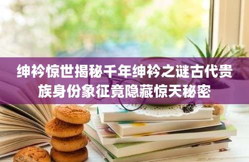 绅衿惊世揭秘千年绅衿之谜古代贵族身份象征竟隐藏惊天秘密