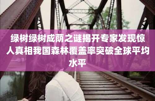 绿树绿树成荫之谜揭开专家发现惊人真相我国森林覆盖率突破全球平均水平