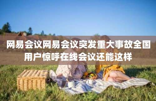 网易会议网易会议突发重大事故全国用户惊呼在线会议还能这样