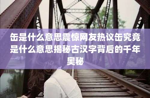 缶是什么意思震惊网友热议缶究竟是什么意思揭秘古汉字背后的千年奥秘