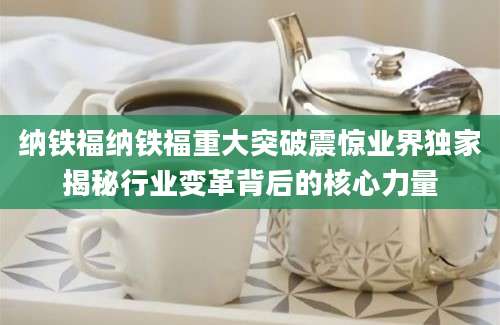 纳铁福纳铁福重大突破震惊业界独家揭秘行业变革背后的核心力量