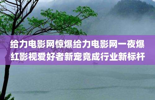 给力电影网惊爆给力电影网一夜爆红影视爱好者新宠竟成行业新标杆