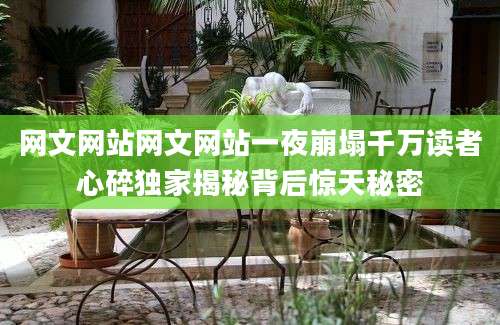 网文网站网文网站一夜崩塌千万读者心碎独家揭秘背后惊天秘密