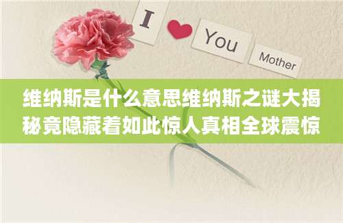 维纳斯是什么意思维纳斯之谜大揭秘竟隐藏着如此惊人真相全球震惊