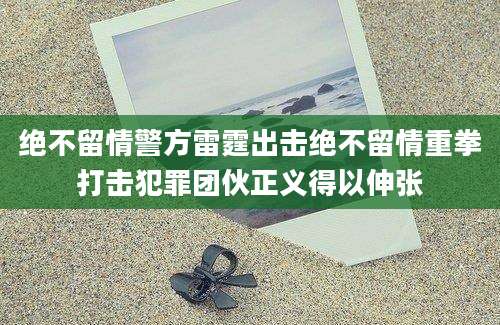 绝不留情警方雷霆出击绝不留情重拳打击犯罪团伙正义得以伸张