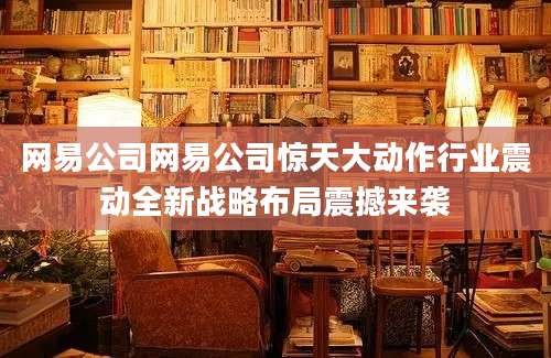 网易公司网易公司惊天大动作行业震动全新战略布局震撼来袭