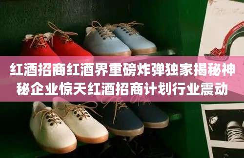 红酒招商红酒界重磅炸弹独家揭秘神秘企业惊天红酒招商计划行业震动