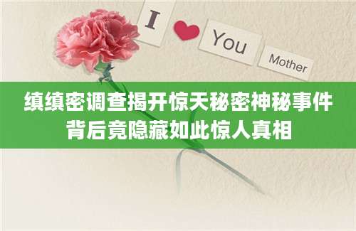 缜缜密调查揭开惊天秘密神秘事件背后竟隐藏如此惊人真相