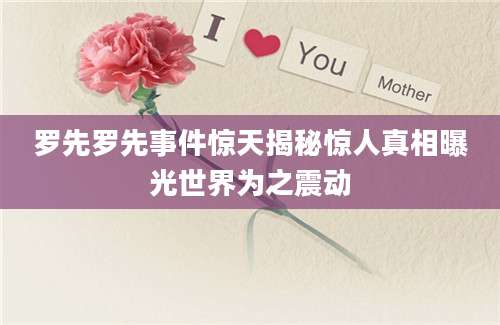 罗先罗先事件惊天揭秘惊人真相曝光世界为之震动