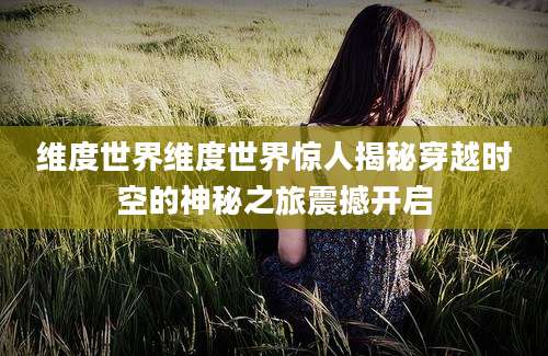 维度世界维度世界惊人揭秘穿越时空的神秘之旅震撼开启