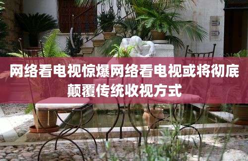 网络看电视惊爆网络看电视或将彻底颠覆传统收视方式