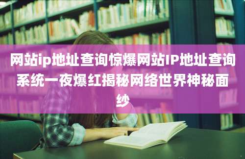 网站ip地址查询惊爆网站IP地址查询系统一夜爆红揭秘网络世界神秘面纱