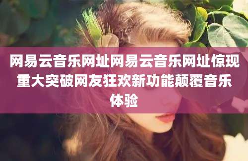 网易云音乐网址网易云音乐网址惊现重大突破网友狂欢新功能颠覆音乐体验