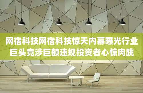网宿科技网宿科技惊天内幕曝光行业巨头竟涉巨额违规投资者心惊肉跳