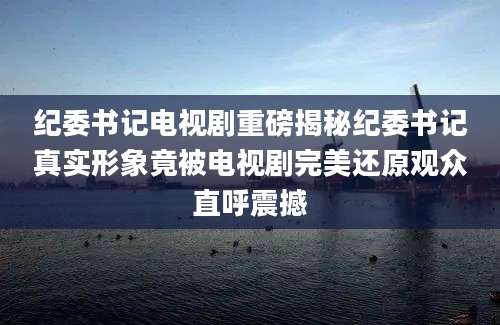 纪委书记电视剧重磅揭秘纪委书记真实形象竟被电视剧完美还原观众直呼震撼