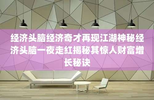 经济头脑经济奇才再现江湖神秘经济头脑一夜走红揭秘其惊人财富增长秘诀