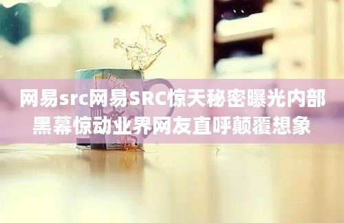 网易src网易SRC惊天秘密曝光内部黑幕惊动业界网友直呼颠覆想象